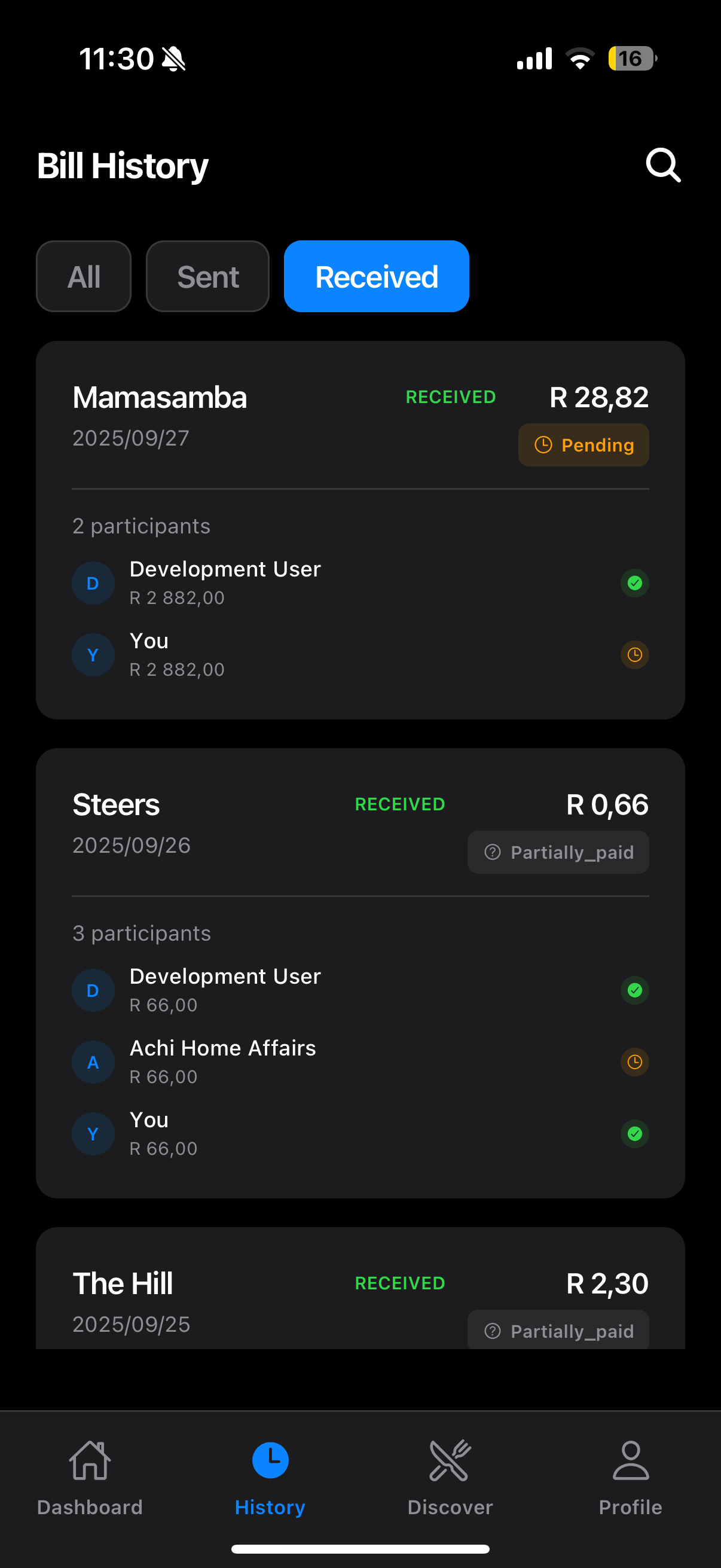 Shariz App - History