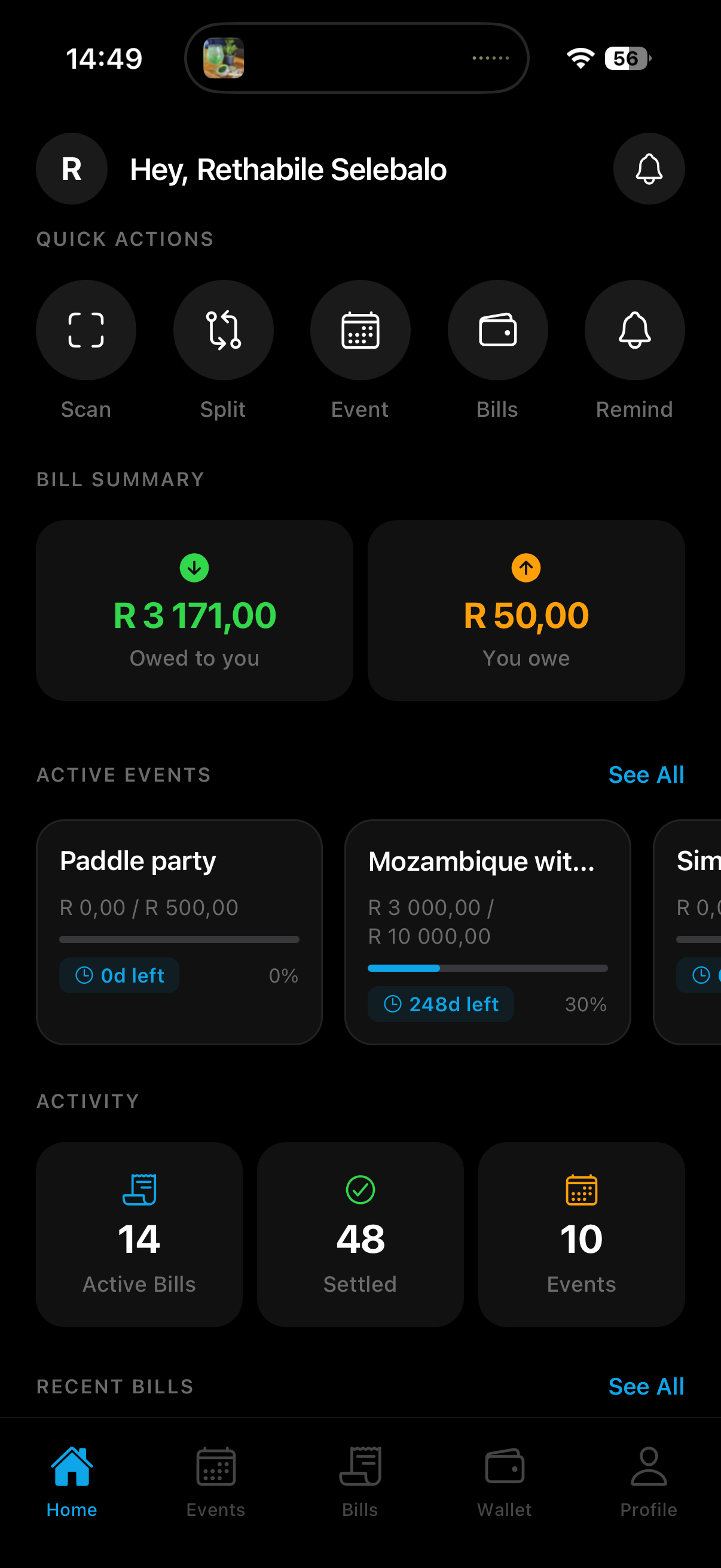 Shariz App Dashboard